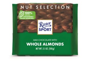 Ritter Sport Milk Chocolate w/ Whole Almonds 3.5oz 11ct